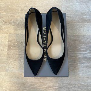 Ann Taylor Stiletto Heel Pumps Black Suede